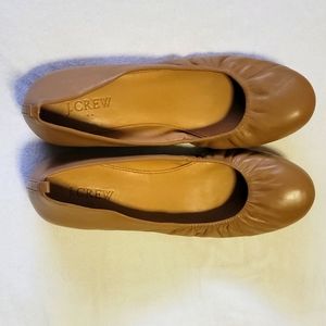 J. Crew Brown/Tan Leather flats, Size 7 1/2
